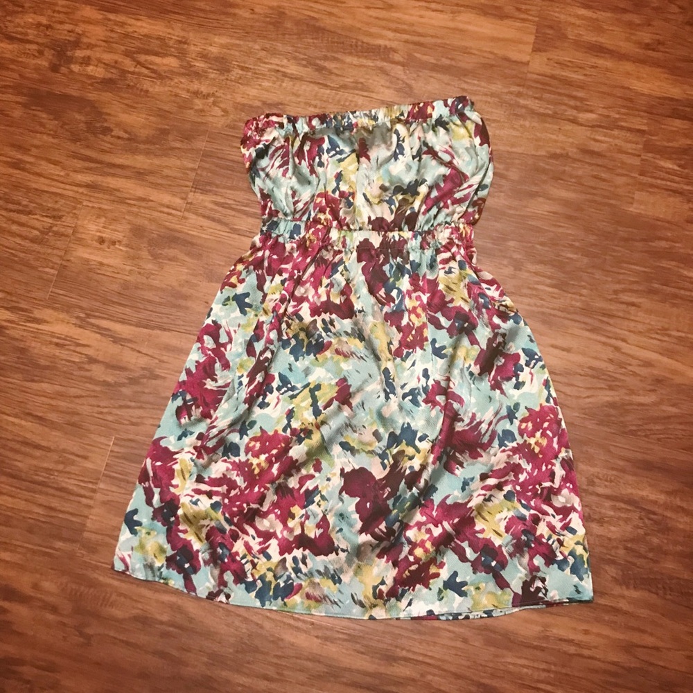 Floral Strapless Dress